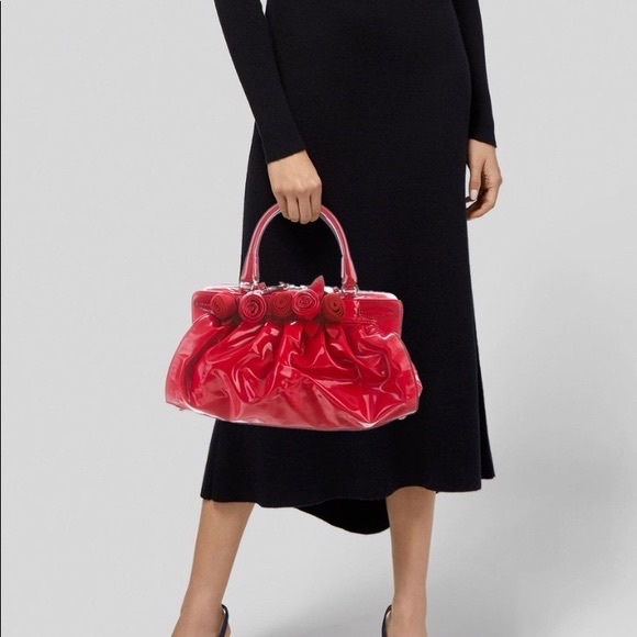 Authentic Valentino Garavani Lacca fleur red bag - Picture 9 of 12